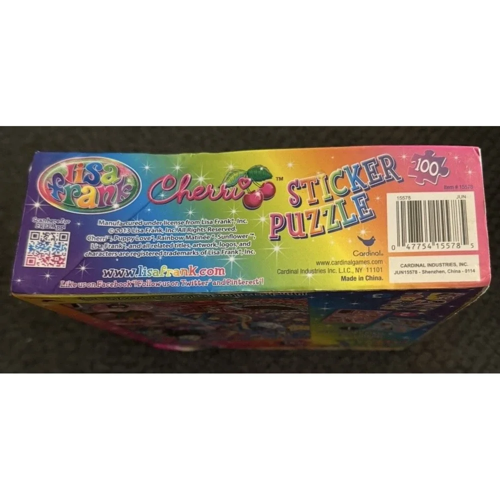 Lisa Frank Stickers 100pc Puzzle Cherri Purrscilla 3 Sticker Sheets Art 2013 NOS